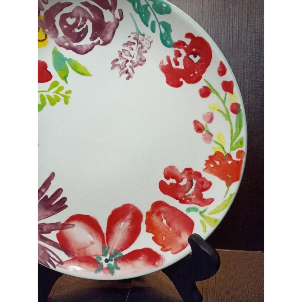Threshold Joanna Gaines Corinna Floral Stoneware Dinner Plate 10.5